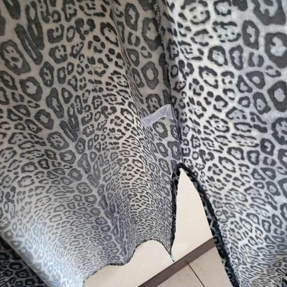 Umgee Leopard Print Longline Cardigan Duster size L - Picture 3 of 5
